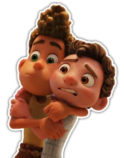 😨 252df509 Luca Мультфильм, Дружба, Фильм, Анимация, Персонажи telegram sticker