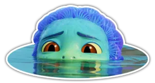 😟 5b55c3e9 Luca Paguro Luca лука, pixar, disney, морской монстр, вода, мультфильм telegram sticker
