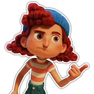 😠 63b118c5 Luca Paguro Luca Лука, персонаж, мультфильм, фильм, жест telegram sticker