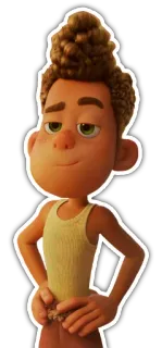 🙂 63c5a49d Luca мультфильм, анимация, Disney, Pixar, фильм, персонаж telegram sticker