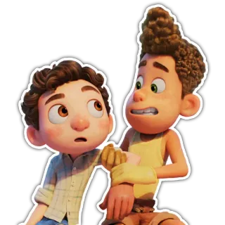 🤗 6fffcb25 Luca Лука, Disney, Pixar, Мультфильм, Мультик telegram sticker