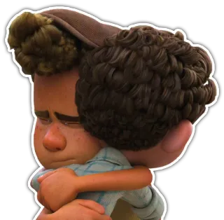 🤗 b8650246 объятие, плач, мультфильм, привязанность, дружба telegram sticker