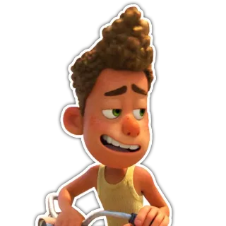 😄 f485f3e8 Luca Paguro Luca Лука, Дисней, Пиксар, Мультфильм, Персонаж telegram sticker