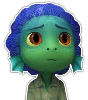 🙁 f691a894 Luca Лука, Дисней, Пиксар, морской монстр, мультфильм telegram sticker