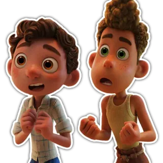🤩 f815efba Luca анимированный, disney, pixar, лука, персонаж, дружба telegram sticker