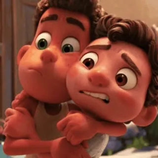 😨 01fedaac Luca Paguro Luca ลูก้า, ดิสนีย์, พิกซาร์, อนิเมชั่น, ตัวละคร, มิตรภาพ telegram sticker