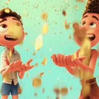 🤑 fc607f65 Luca ลูก้า, ดิสนีย์, พิกซาร์, การ์ตูน, แอนิเมชั่น, มิตรภาพ, สัตว์ประหลาดทะเล telegram sticker