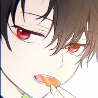 🐺 12706928 애니메이션, 만화, 캐릭터, 먹기, 간식 telegram sticker