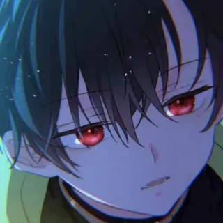 🐺 569e6e30 애니메이션, 만화, 캐릭터, 소년, 빨간 눈 telegram sticker