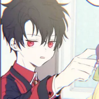 🐺 62bef032 애니메이션, 소년, 붉은 눈, 캐릭터 telegram sticker