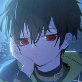 🐺 819166a4 애니메이션, 만화, 소년, 슬픈, 빨간 눈 telegram sticker