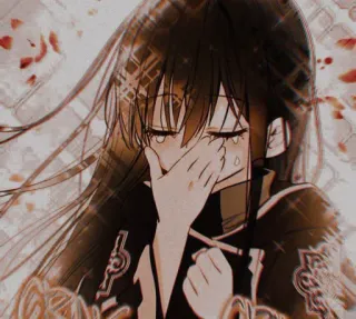 😈 589c6627 anime, chorando, garota, triste, lágrimas, emocional telegram sticker