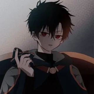 😈 9c179947 Anime, Menino, Personagem, Mangá, Capuz, Fofo, Cabelo escuro telegram sticker