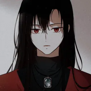 😈 f09f3e92 Anime, Mangá, Desenho Animado, Feminino, Olhos Vermelhos, Cabelo Comprido telegram sticker