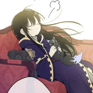 🇹🇹 0a0b0b20 durmiendo, sofá, lindo, anime, manga, dibujos animados, gato telegram sticker