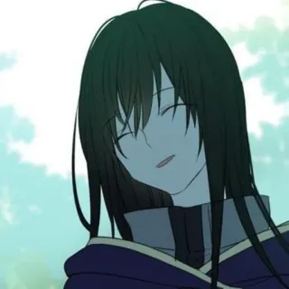 🌑 b95a1755 Dibujo animado, Anime, Retrato, Chica, Personaje, Sonrisa, Feliz telegram sticker