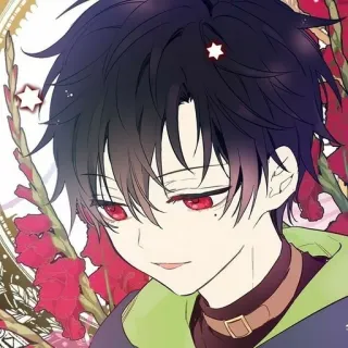 🌟 e4dfba00 Аниме, Манга, Парень, Иллюстрация, Персонаж whatsapp sticker