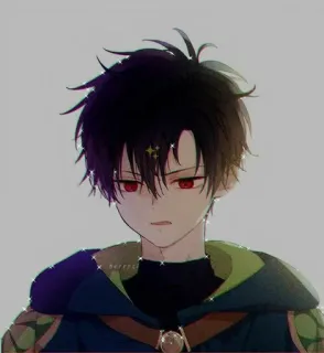 🌟 fbf64602 Аниме, Мультфильм, Парень, Персонаж, Иллюстрация, Портрет whatsapp sticker