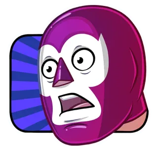 😳 77578614 Lucha Libre, Worstelen, Masker, Cartoon, Sticker telegram sticker