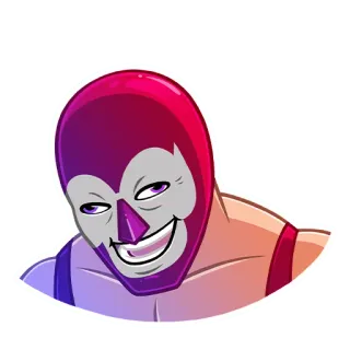 😆 9218bb71 worstelaar, masker, grijns, lucha libre, personage, worstelen, cartoon, schurk telegram sticker