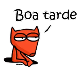 🤡 22acb8a7 Boa tarde selamat siang, anjing, kartun, salam, oranye, kukang telegram sticker