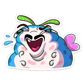 😂 d134d68d Kreskówka, Zabawne, Potwór, Blob, Śmiejący się telegram sticker