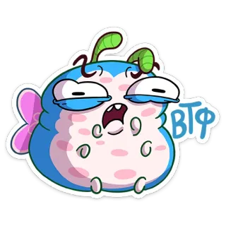 😰 cb3c40be BTФ 卡通, 搞笑, 表情, 惊喜 telegram sticker