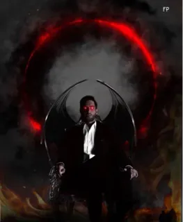 👹 1364cd89 Lucifer iblis, setan, jahat, lusifer, sayap, neraka telegram sticker