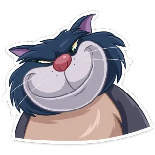 ☺️ 382e7dea แมว, สติกเกอร์, สัตว์, การ์ตูน, ยิ้ม telegram sticker