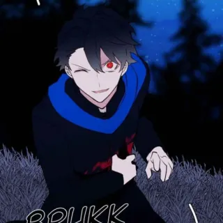 🩸 425f7374 BRUKK Anime, Karakter, Mata Merah, Berkedip, Kartun, Fantasi telegram sticker