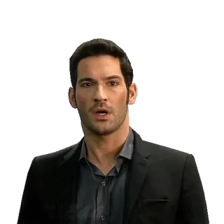 😮 f7340719 Lucifer Morningstar Lucifer テレビ番組, ルシファー, 悪魔, トム・エリス, 超自然, ファンタジー telegram sticker