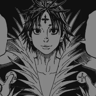 🗡 1d5941b7 Chrollo Lucilfer Hunter x Hunter Anime, Manga, Chrollo Lucilfer, Hunter x Hunter, Brigade Fantôme, Personnage, Chef whatsapp sticker