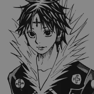 🗡 26505d60 Chrollo Lucilfer Hunter x Hunter Anime, Manga, Chrollo Lucilfer, Hunter x Hunter, Brigade Fantôme, Méchant, Chef whatsapp sticker