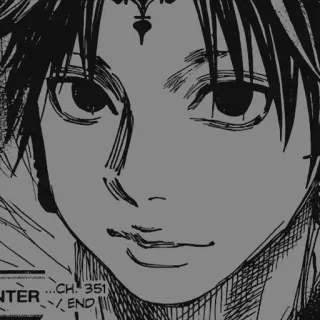 ✖️ 951c0c31 Chrollo Lucilfer Hunter x Hunter CH. 351/END Anime, Manga, Chrollo, Hunter x Hunter, Personnage, Fanart whatsapp sticker