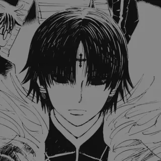 🗡 9fd0ee00 Chrollo Lucilfer Hunter x Hunter Anime, Manga, Chrollo Lucilfer, Hunter x Hunter, Brigade Fantôme, Méchant whatsapp sticker