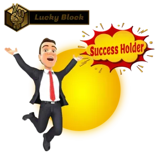 🤑 0674069f Lucky Block chance, succès, homme, costume, bloc, support telegram sticker