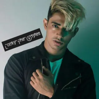 😉 e31f8f88 lucky the styles mężczyzna, moda, styl, model, portret telegram sticker