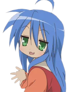 🤲 18240009 Konata Izumi Lucky Star Anime, Fille, Mignon, Konata Izumi, Lucky Star, Chibi telegram sticker