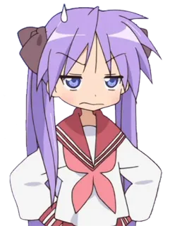 👿 427e0aff Konata Izumi Lucky Star Anime, Personnage, Lucky Star, Konata Izumi, Kawaii telegram sticker