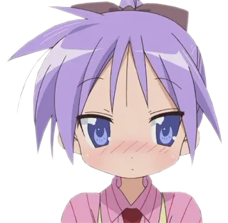 😳 51673e32 Tsukasa Hiiragi Lucky Star Anime, Dessin animé, Lucky Star, Tsukasa Hiiragi, Mignon, Kawaii telegram sticker