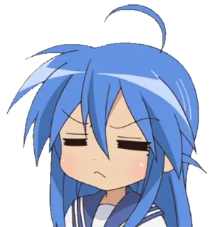 😡 767af193 Konata Izumi Lucky Star Anime, Manga, Konata, Lucky Star, Fille, Dessin animé telegram sticker