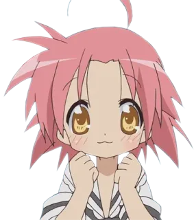 😁 84a05fab Anime, Manga, Personnage, Cheveux roses, Mignon, Fille telegram sticker