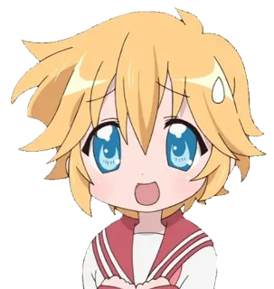 😅 8bed5a73 Akira Kogami Lucky Star Anime, Mignon, Kawaii, Akira Kogami, Lucky Star telegram sticker