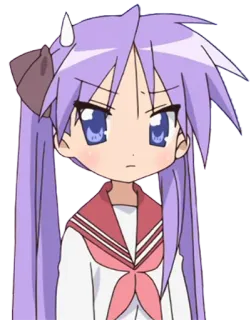 😅 a621b00c Tsukasa Hiiragi Lucky Star Anime, Personnage, Fille, Tsukasa Hiiragi, Lucky Star telegram sticker