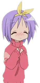 😊 dc5dc3fb Tsukasa Hiiragi Lucky Star Anime, Dessin animé, Tsukasa Hiiragi, Lucky Star, Mignon telegram sticker