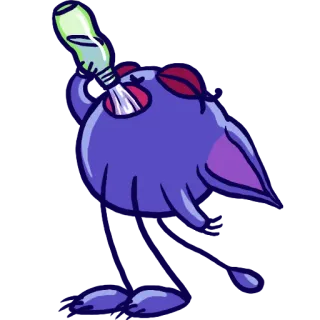 🍼 4f90da92 Boisson, Bouteille, Mignon, Blob, Dessin animé whatsapp sticker