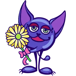 🌹 8cb52d4d Dessin animé, Animal, Fleur, Mignon, Autocollant whatsapp sticker