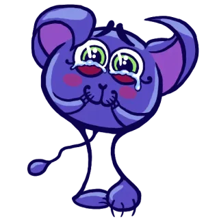 ☺️ a029962e souris, pleurer, triste, dessin animé, émotion, autocollant whatsapp sticker