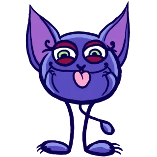 😋 e4b7d411 chauve-souris, animal, dessin animé, mignon, autocollant whatsapp sticker