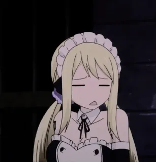 🎏 5ff9e33b Anime, Hầu gái, Cô gái, Phim hoạt hình whatsapp sticker